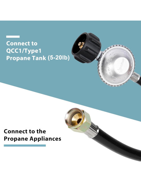 Regulador de Gas Universal SHINESTAR 1.07m con Manguera y Medidor