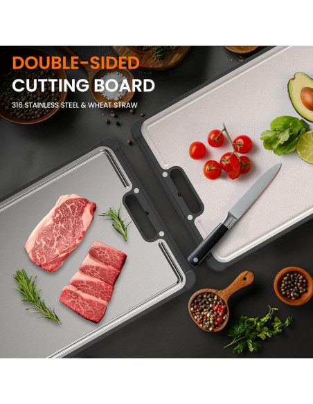 Tabla de Cortar JMJ Acero Inoxidable 316 39.9x27.9cm Ecológica