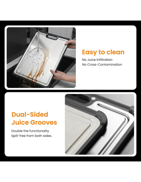 Tabla de Cortar JMJ Acero Inoxidable 316 39.9x27.9cm Ecológica