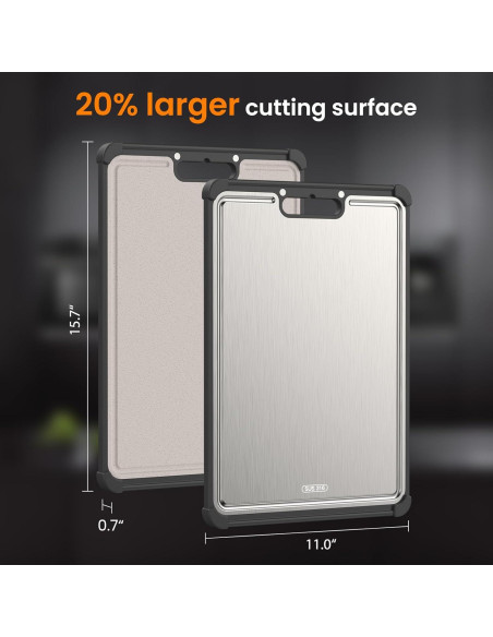 Tabla de Cortar JMJ Acero Inoxidable 316 39.9x27.9cm Ecológica