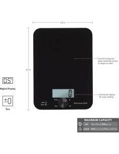 Balanza de Cocina Digital KitchenAid KQ914BA Vidrio 4.99 kg 2