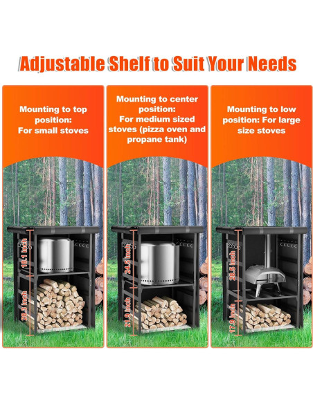 Estación de Almacenamiento para Leña Hisencn 76.2x65.0x133.6 cm