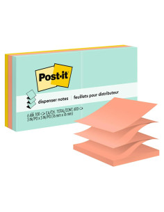 Notas adhesivas Post-it 3M 7.6x7.6 cm Colección Cafetería