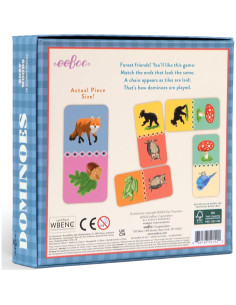 Dominó Bosque Ocupado eeBoo - 28 Fichas Coloridas, Juego Familiar 2