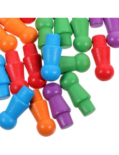 Juego de Damas Chinas de Madera Vaguelly - 60 Piezas Coloridas 2