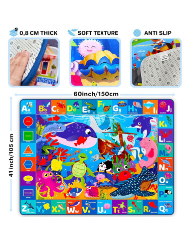 Manta de Juego para Bebés QUOKKA 150x112 cm + Libro Montessori