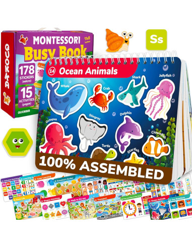 Manta de Juego para Bebés QUOKKA 150x112 cm + Libro Montessori