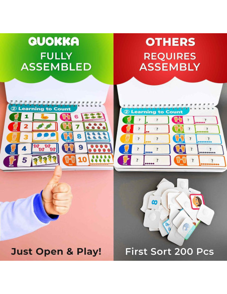 Manta de Juego para Bebés QUOKKA 150x112 cm + Libro Montessori