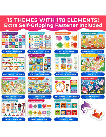 Manta de Juego para Bebés QUOKKA 150x112 cm + Libro Montessori