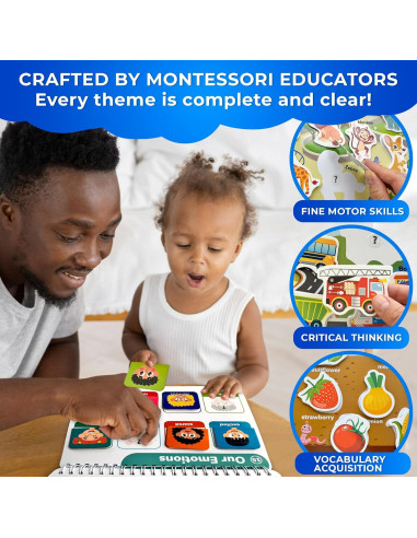 Manta de Juego para Bebés QUOKKA 150x112 cm + Libro Montessori