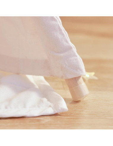 Tienda Teepee para Niños Kimdee con Alfombra y Luces 119x119cm