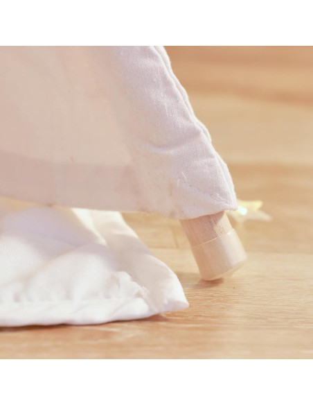 Tienda Teepee para Niños Kimdee con Alfombra y Luces 119x119cm