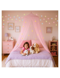 Dosel de Cama Rosa para Niñas 10 TO 6 PICKS - 229 cm