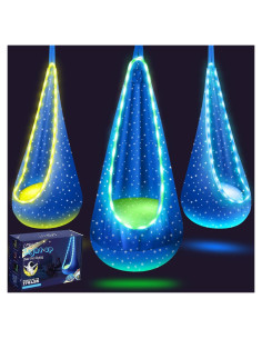 Columpio Pod Iluminado LFSMVT para Niños Azul Estrellado