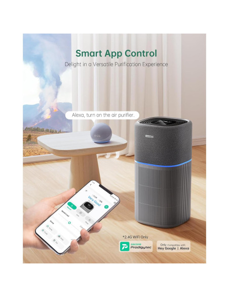 Purificador de Aire HEPA Provirtec AP-02 para Habitaciones Grandes