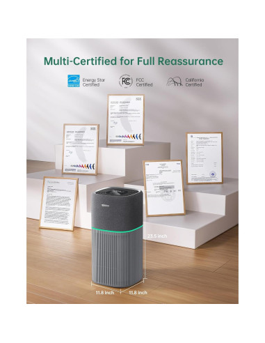 Purificador de Aire HEPA Provirtec AP-02 para Habitaciones Grandes