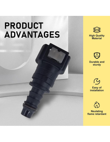 Conector de manguera de combustible Arwrilt 2 PCS 9.49mm a 8mm