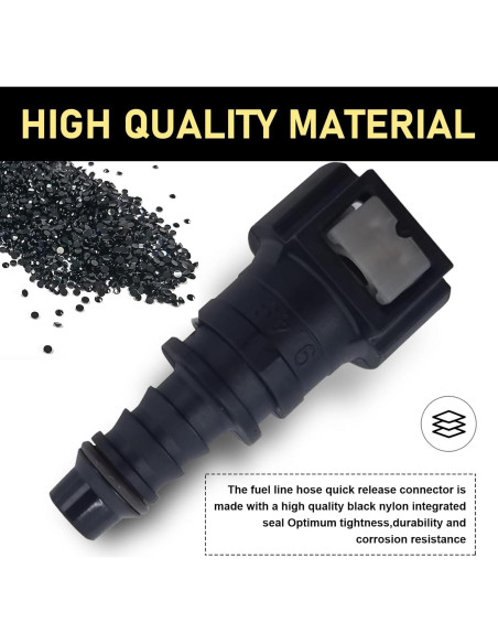 Conector de manguera de combustible Arwrilt 2 PCS 9.49mm a 8mm