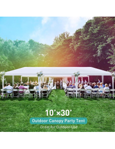 Carpa Blanca 10x9 m ANTSKU para Eventos con 7 Paredes Removibles 2