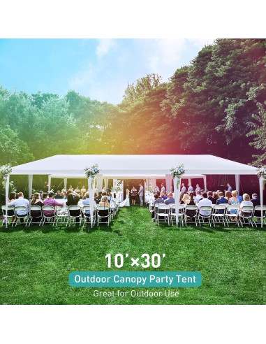 Carpa Blanca 10x9 m ANTSKU para Eventos con 7 Paredes Removibles