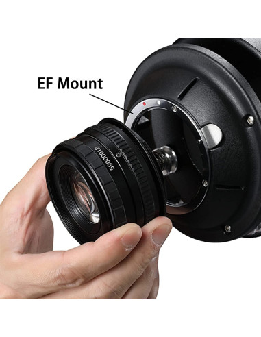 Snoot Óptico SOONPHO 50mm con Kit de 12 Gobos y Filtros