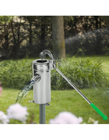 Bomba de Pozo Manual Gtouse Acero Inoxidable 10m Jardín