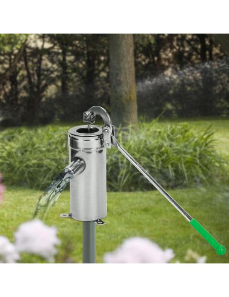 Bomba de Pozo Manual Gtouse Acero Inoxidable 10m Jardín