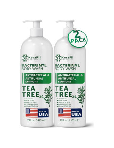 Jabón Corporal Antibacteriano KERAPIL 473 ml x 2 - Árbol de Té