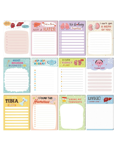 Bloc de Notas Divertido para Enfermeras Jetec - 36 Piezas 7.6x10 cm