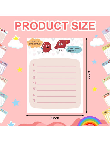 Bloc de Notas Divertido para Enfermeras Jetec - 36 Piezas 7.6x10 cm