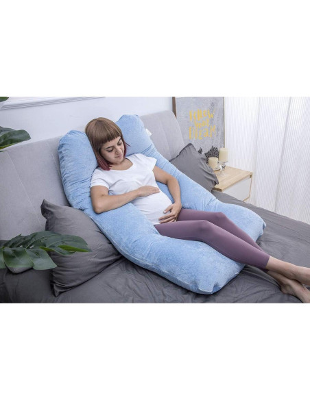 Almohada de Embarazo MOON PINE U 139.7x78.7cm Azul Almohada de Embarazo MOON PINE U 139.7x78.7cm Azul
