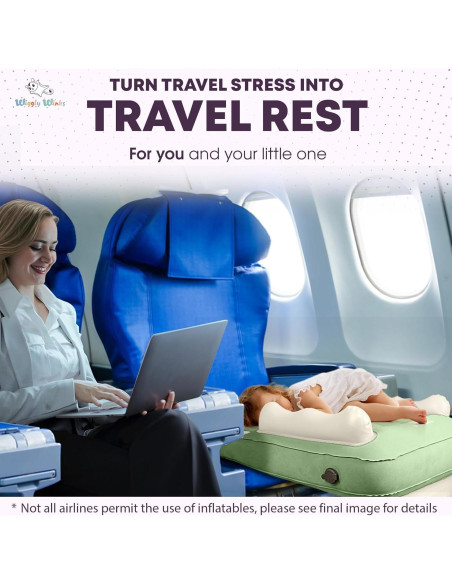 Cama inflable para niños Wiggly Winks - Verde Salvia