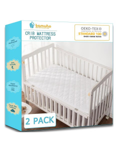 Funda Impermeable para Cuna Bamuho - 2 Paquetes Microfibra 132x71cm