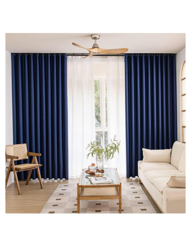 Cortinas Opacas MOONVAN 2 Paneles 132 cm x 213 cm Marino