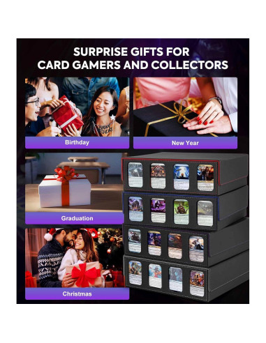 Caja de Almacenamiento de Cartas MoKo 3000+ 4 Ventanas Negra