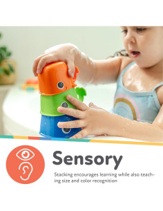 Tazas de Baño Nuby Ballena - 3 Tazas Apilables para Niños 2