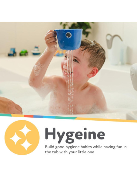 Tazas de Baño Nuby Ballena - 3 Tazas Apilables para Niños