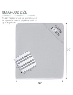 Juego de Toallas de Baño con Capucha The Peanutshell 23 Piezas 2