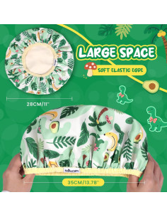 Gorro de Ducha Impermeable para Niños Años Tranquilos Verde 28 cm 2