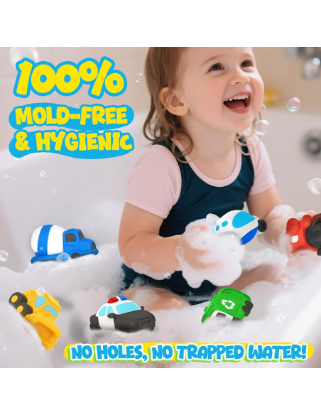 6 Juguetes Flotantes para Baño Zippytots Vehículos 220g