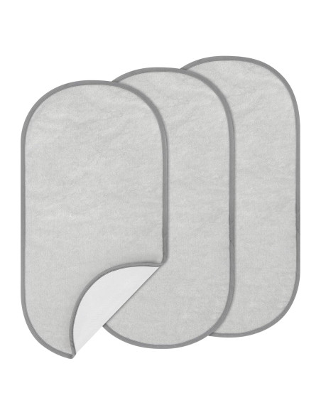 Accmor Protectores de Cambiador Impermeables 3 Piezas Gris 63.5x33 cm