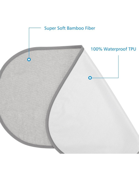 Accmor Protectores de Cambiador Impermeables 3 Piezas Gris 63.5x33 cm