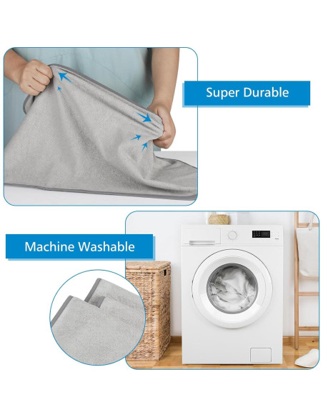 Accmor Protectores de Cambiador Impermeables 3 Piezas Gris 63.5x33 cm