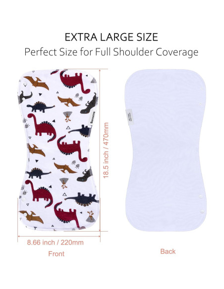 Paños de Eructo 2 en 1 Multicolor 100% Algodón Absorbente