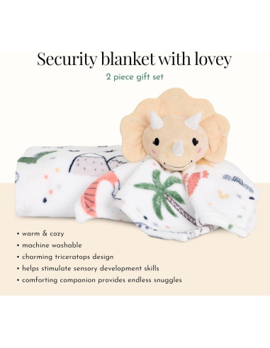 Conjunto de Regalo Evolur Roar y Snore Manta y Lovey Bebé