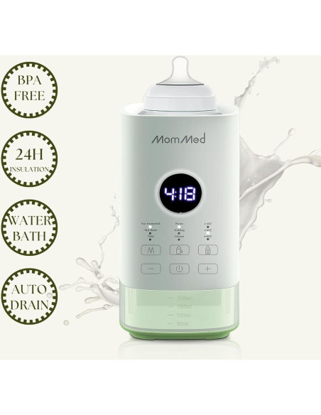 Calentador de Botellas MOMMED BBW-9300S Verde, Rápido y Preciso Calentador de Botellas MOMMED BBW-9300S Verde, Rápido y Preciso