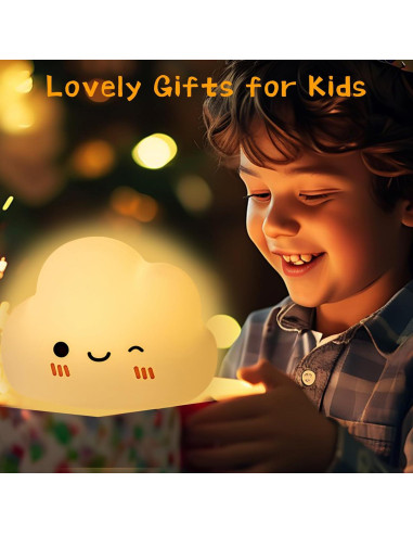 Luz Nocturna Nube AVEKI LED Recargable 5 Modos 11.5cm