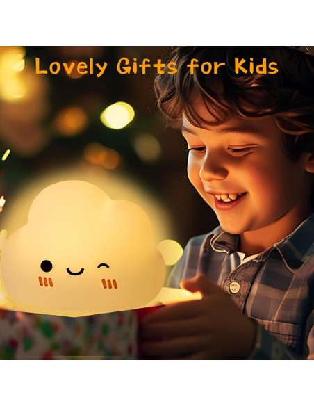 Luz Nocturna Nube AVEKI LED Recargable 5 Modos 11.5cm