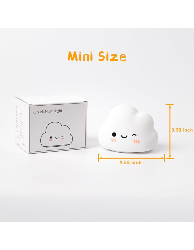 Luz Nocturna Nube AVEKI LED Recargable 5 Modos 11.5cm