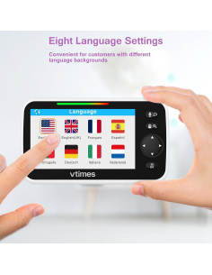 Monitor de Bebé VTimes VT50J 5" LCD Inalámbrico con Audio 2